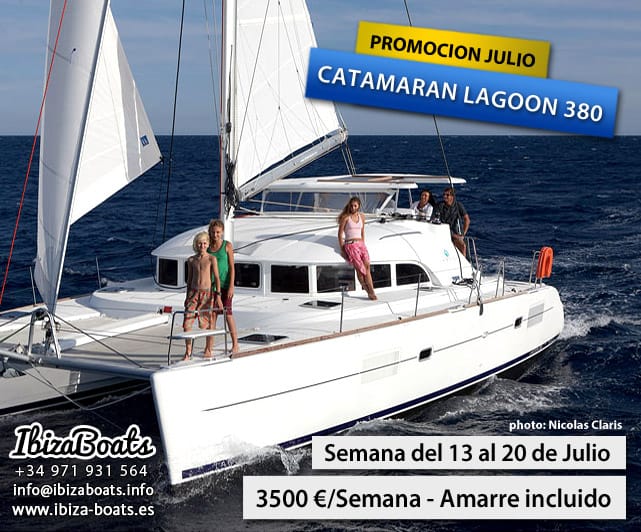 Alquiler catamaran ibiza lagoon380 promocion